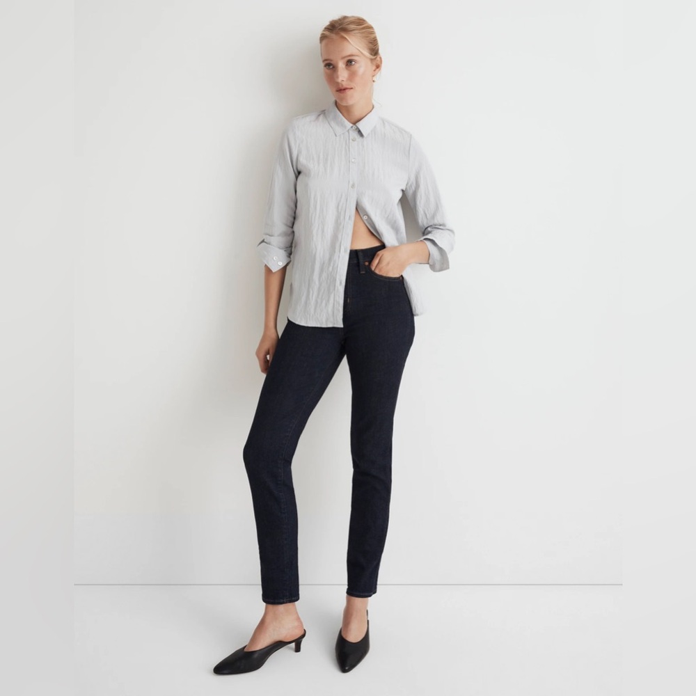 NWT Madewell Stovepipe Jeans - Black Rinse Wash - 25 - Picture 1 of 10